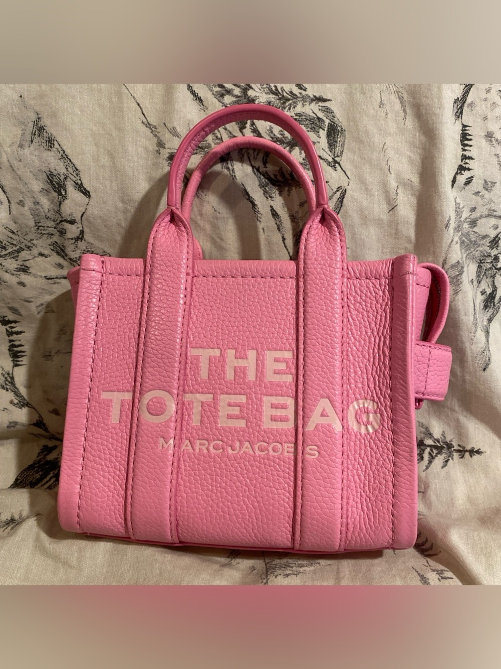 Marc Jacobs Leather Mini The Tote Bag Petal Pink